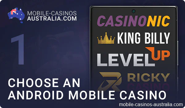 Decide on an Australian mobile casino to play on android