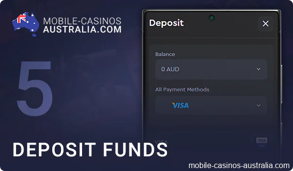 Fund account in Australian currency at online android casino