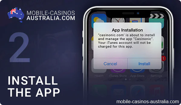 Install the Australian online casino app on ios