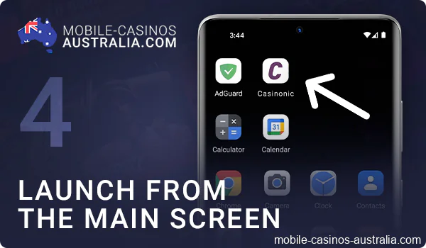 Find the new AU casino app on your phone