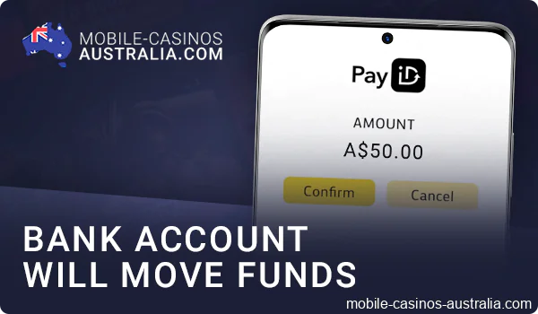 Wait for the transaction of funds from PayID to the mobile casino